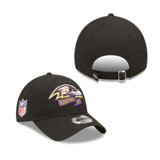 Men's Baltimore Ravens Black OTC 2022 Sideline 9TWENTY Adjustable Hat