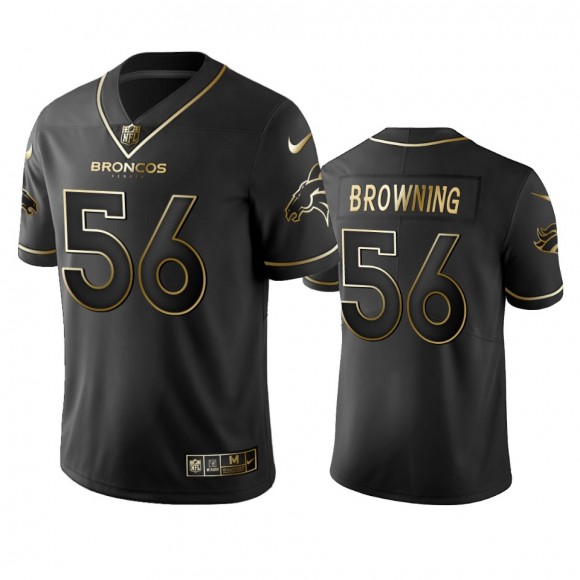 Broncos Baron Browning Black Golden Edition Vapor Limited Jersey