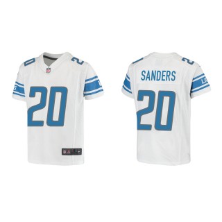 Barry Sanders Youth Detroit Lions White Game Jersey
