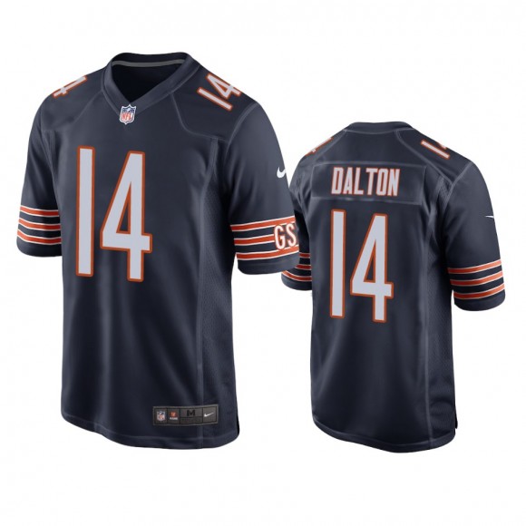 Chicago Bears Andy Dalton Navy Game Jersey