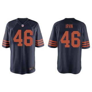 Men's Chicago Bears Bruce Irvin Navy Throwback Game Jersey