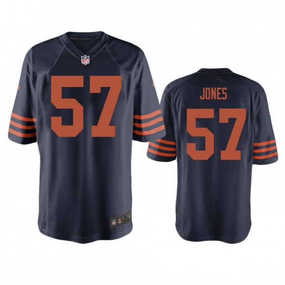 Chicago Bears Christian Jones Navy Throwback Game Jersey