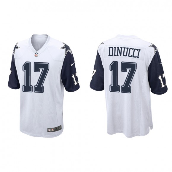 Men's Dallas Cowboys Ben DiNucci White Alternate Game Jersey