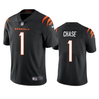 Cincinnati Bengals Ja'Marr Chase Black 2021 NFL Draft Vapor Limited Jersey