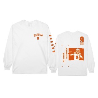 Cincinnati Bengals Joe Burrow White Player Graphic Long Sleeve T-Shirt