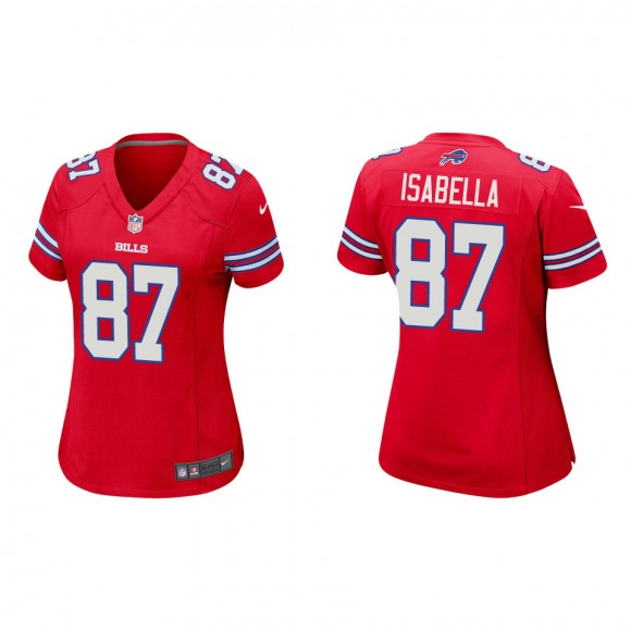 Women Andy Isabella Bills Red Game Jersey