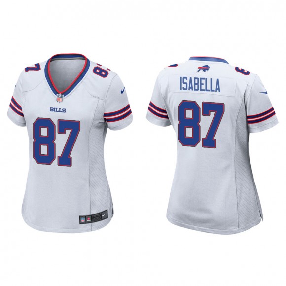 Women Andy Isabella Bills White Game Jersey