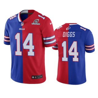 Buffalo Bills Stefon Diggs Royal Red 2020 NFL Playoffs Split Jersey