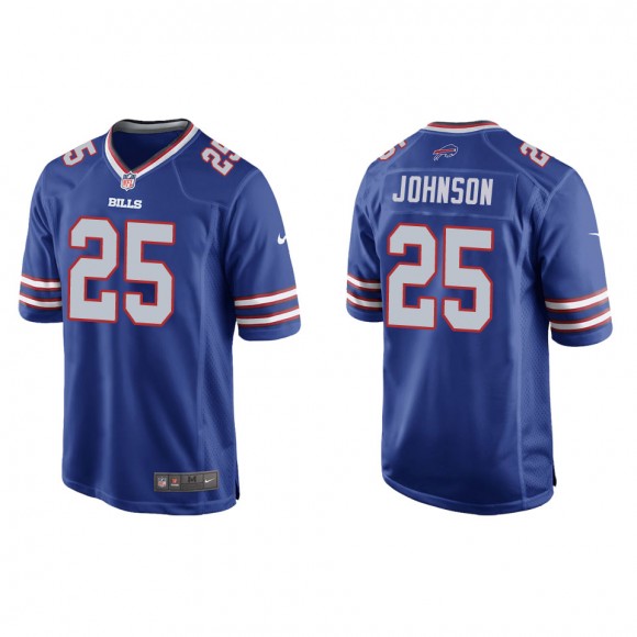 Ty Johnson Bills Royal Game Jersey