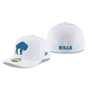 Buffalo Bills White Omaha Historic Logo Low Profile 59FIFTY Hat