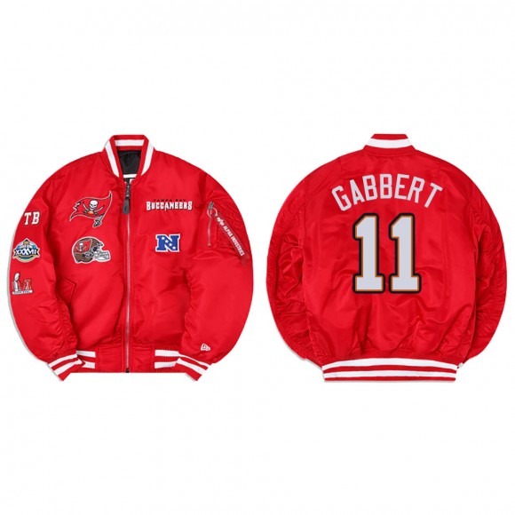 Blaine Gabbert Alpha Industries X Tampa Bay Buccaneers MA-1 Bomber Red Jacket