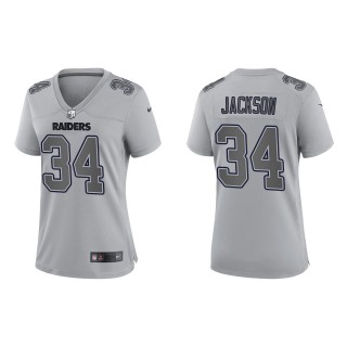 Bo Jackson Women's Las Vegas Raiders Gray Atmosphere Fashion Game Jersey
