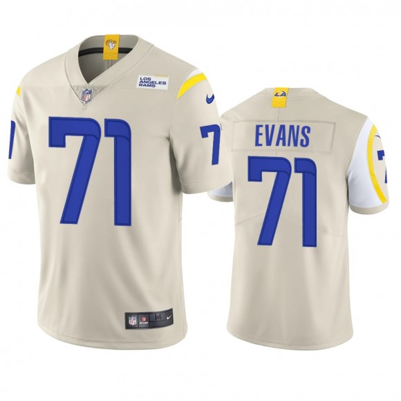 Bobby Evans Los Angeles Rams Bone Vapor Limited Jersey