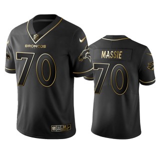Bobby Massie Broncos Black Golden Edition Vapor Limited Jersey