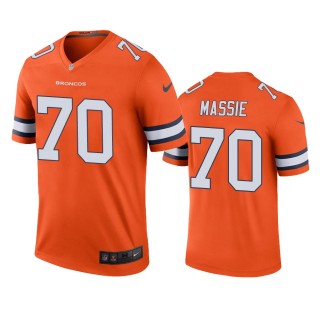 Denver Broncos Bobby Massie Orange Color Rush Legend Jersey