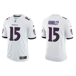 Men's Baltimore Ravens Brett Hundley White Vapor Limited Jersey