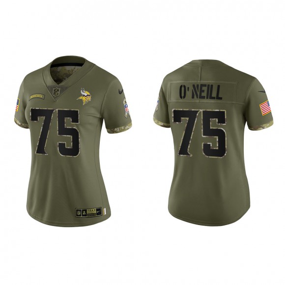 Brian O'neill Women's Minnesota Vikings Olive 2022 Salute To Service Limited Jersey