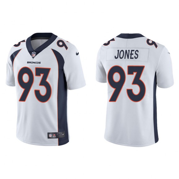 Men's Broncos D.J. Jones White Vapor Limited Jersey