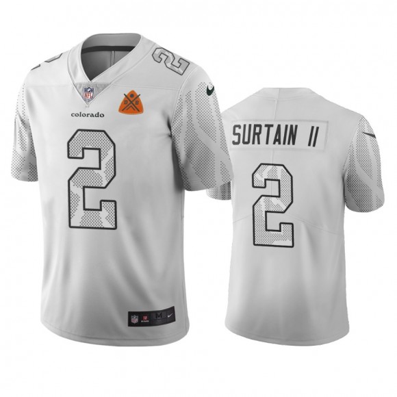 Denver Broncos Patrick Surtain II White City Edition Vapor Limited Jersey