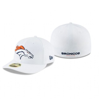 Denver Broncos White Omaha Low Profile 59FIFTY Hat