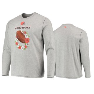 Cleveland Browns Heathered Gray Sport Lei Pass Long Sleeve T-Shirt