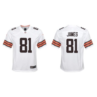 Youth Cleveland Browns Jesse James White Game Jersey
