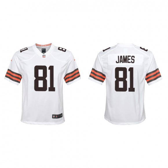 Youth Cleveland Browns Jesse James White Game Jersey