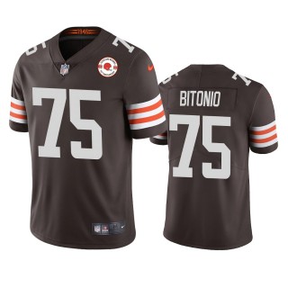 Cleveland Browns Joel Bitonio Brown 75th Anniversary Patch Jersey