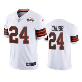 Cleveland Browns Nick Chubb White Vapor Limited 75th Anniversary Jersey