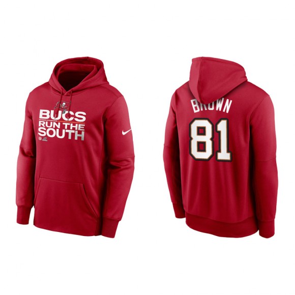 Men's Buccaneers Antonio Brown Charcoal 2021 NFL Playoffs Lights Action Hoodie