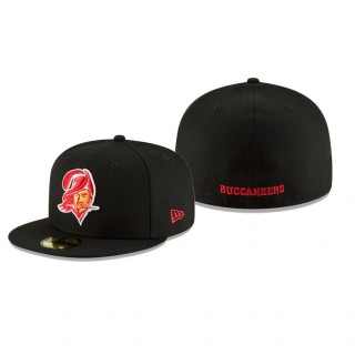 Tampa Bay Buccaneers Black Omaha Throwback 59FIFTY Fitted Hat