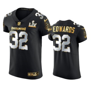 Mike Edwards Buccaneers Black Super Bowl LV Golden Elite Jersey