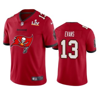 Tampa Bay Buccaneers Mike Evans Red Super Bowl LV Champions Primary Logo Jersey