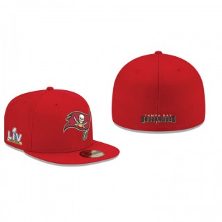 Tampa Bay Buccaneers Red Super Bowl LV 59FIFTY Fitted Hat