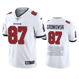 Tampa Bay Buccaneers Rob Gronkowski White Career Highlight Limited Edition Jersey