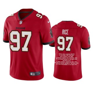 Tampa Bay Buccaneers Simeon Rice Red Career Highlight Limited Edition Jersey