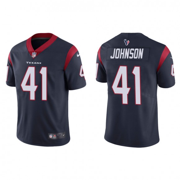 Men's Houston Texans Buddy Johnson Navy Vapor Limited Jersey