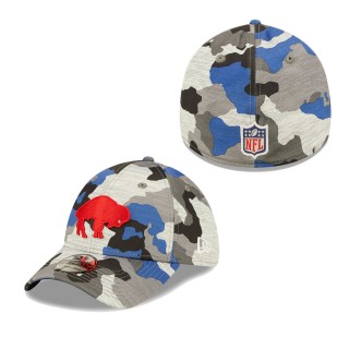 Men's Buffalo Bills Camo 2022 NFL Training Camp Official Historic Logo 39THIRTY Flex Hat