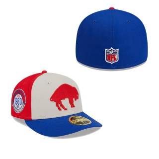 Buffalo Bills Cream Royal 2023 Sideline Historic Low Profile 59FIFTY Fitted Hat