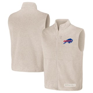 Buffalo Bills NFL x Darius Rucker Full-Zip Sweater Vest Oatmeal