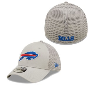 Men's Buffalo Bills Gray Team Neo 39THIRTY Flex Hat