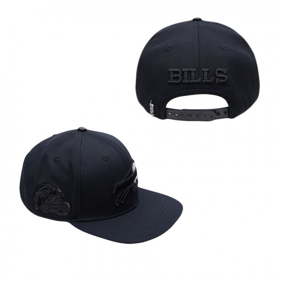 Men's Buffalo Bills Pro Standard Triple Black Snapback Hat