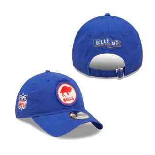 Men's Buffalo Bills Royal 2022 Sideline 9TWENTY Historic Adjustable Hat