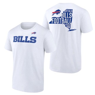 Men's Buffalo Bills Fanatics Branded White Hot Shot State T-Shirt