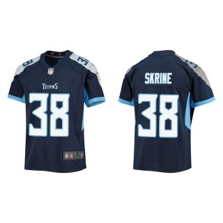 Buster Skrine Youth Tennessee Titans Navy Game Jersey