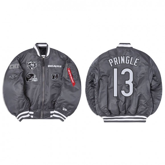 Byron Pringle Alpha Industries X Chicago Bears Gray MA-1 Bomber Gray Jacket