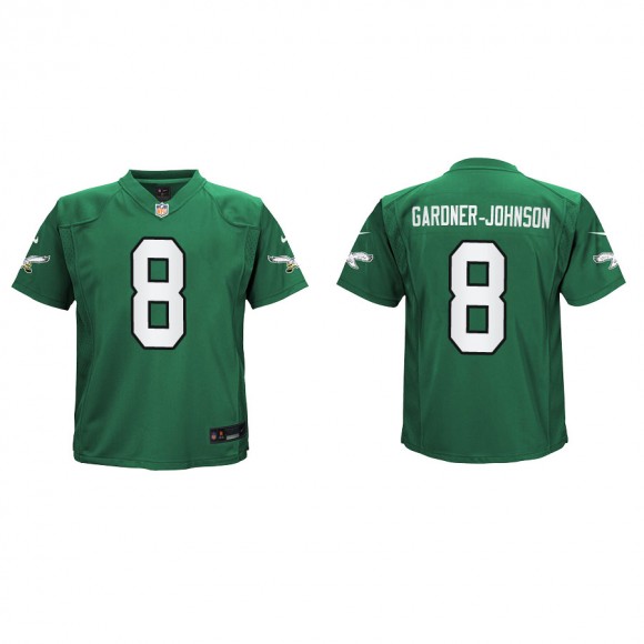 Youth C.J. Gardner-Johnson Eagles Kelly Green Alternate Game Jersey