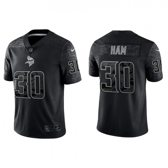 C.J. Ham Minnesota Vikings Black Reflective Limited Jersey