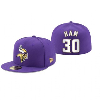 Minnesota Vikings C.J. Ham Purple Omaha 59FIFTY Fitted Hat