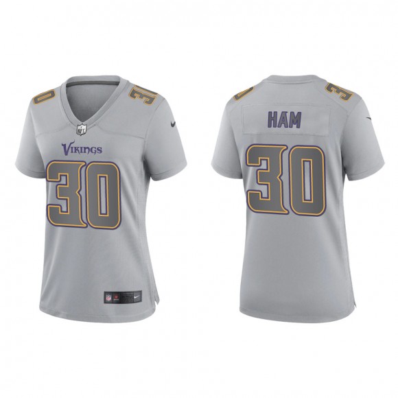 C.J. Ham Women's Minnesota Vikings Gray Atmosphere Fashion Game Jersey